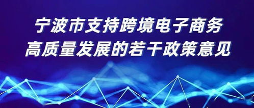 宁波综试区新政出台，全力支持跨境电商高质量发展